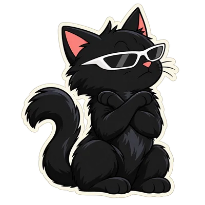 Pangea Cat crosses both front paws in refusal.