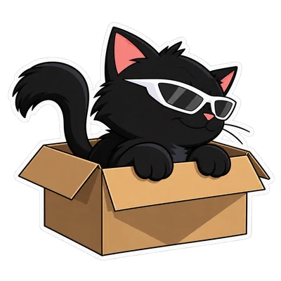 Pangea Cat peek reaction, with white sunglasses and a transparent background.
